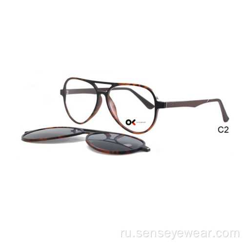 Men Ultem Optical Frame Magnetic Clip на солнцезащитных очках